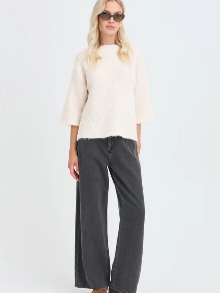 B. Young Creamy Fuzz Knit