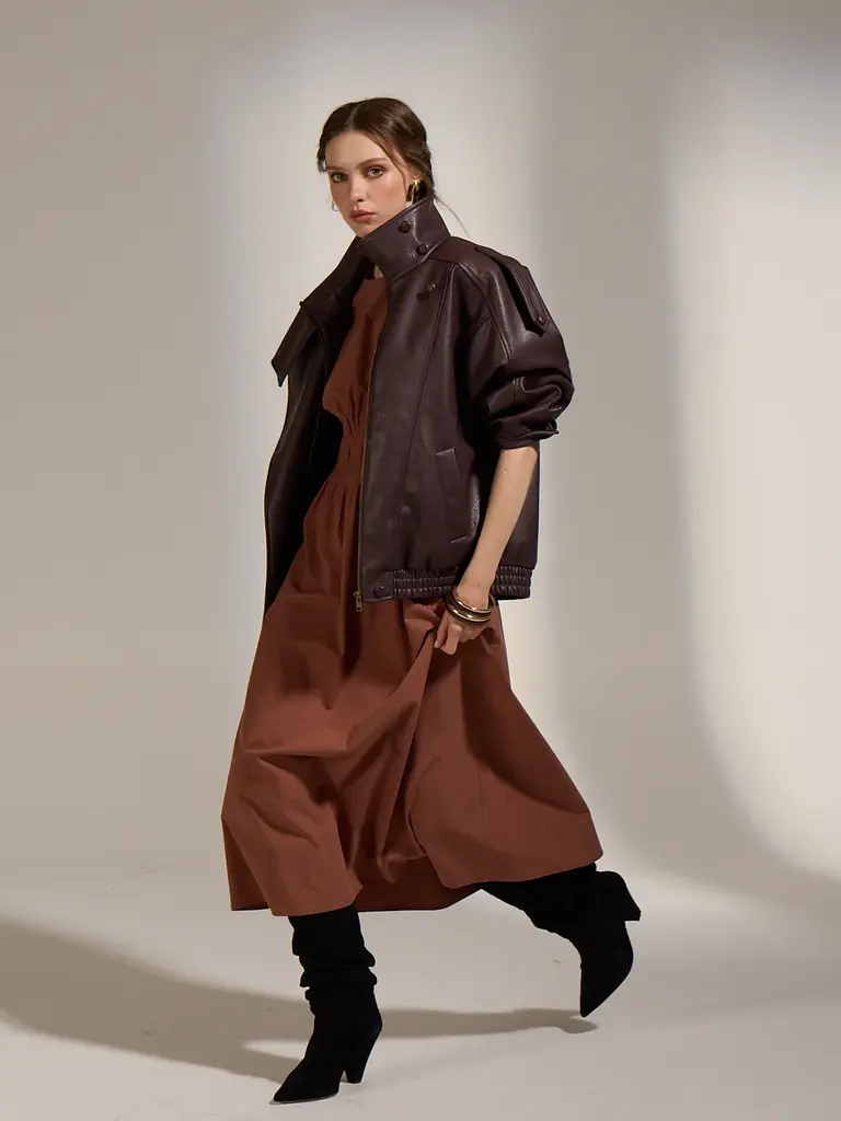 Deluc Brown Oversized Jacket