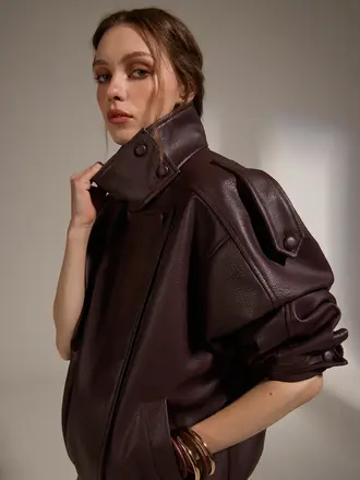 Deluc Brown Oversized Jacket