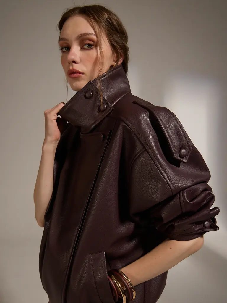 Deluc Brown Oversized Jacket