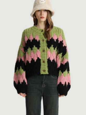 Korner Strawberry Matcha Cardigan