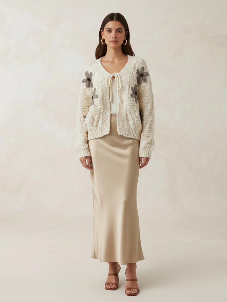 Angel Eyes Silky Champagne Skirt