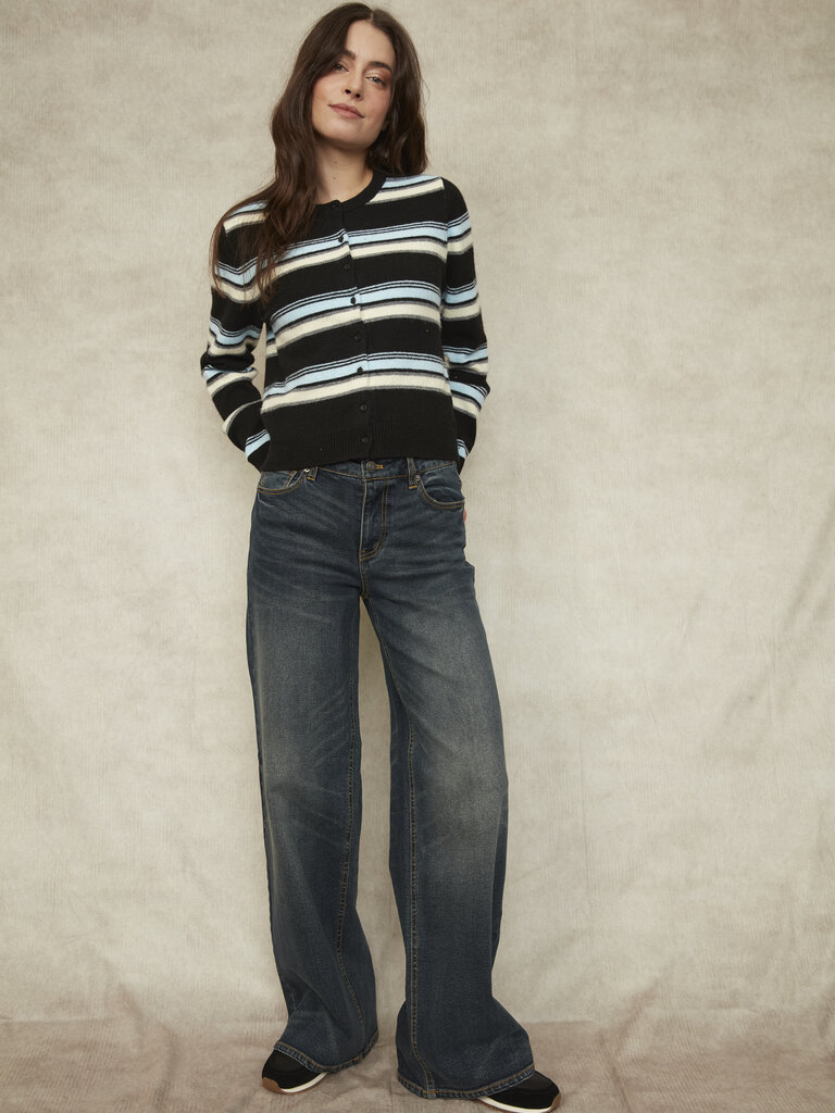 RD Style Blue Black Cardi