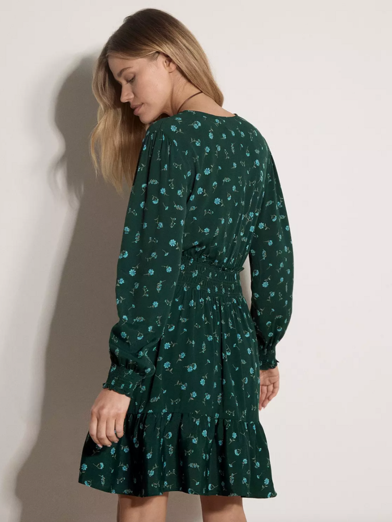 Apricot Green Daisy Floral Mini