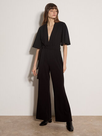 Apricot Flared Sleeve Jumpsuit