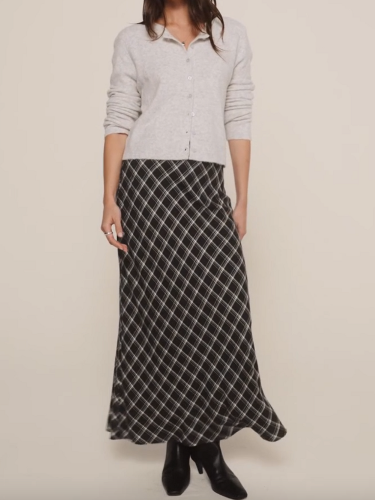 Z Supply Black Plaid Skirt