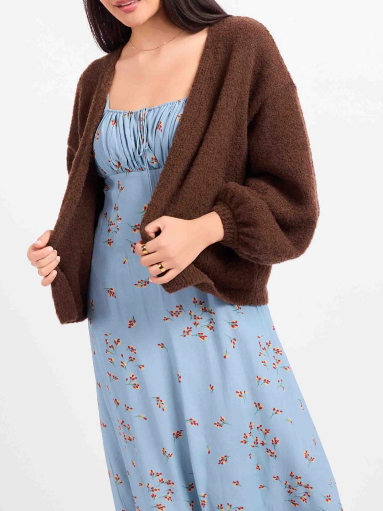 Sadie & Sage Brown Bolero Knit