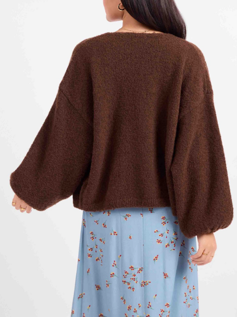 Sadie & Sage Brown Bolero Knit