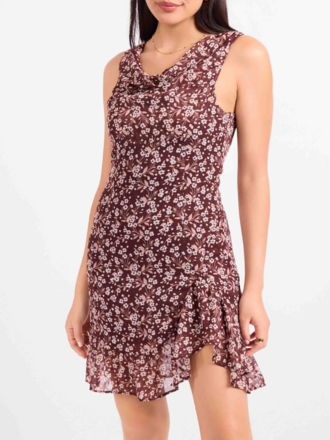 Sadie & Sage Cowl Neck Floral Mini