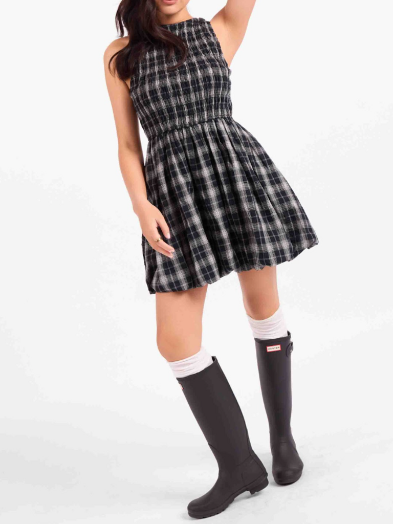 Sadie & Sage Bubble Plaid Dress