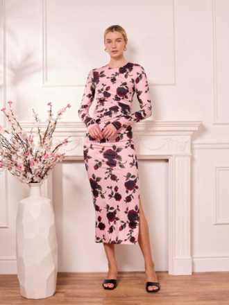 Angel Eyes Pink Roses Dress