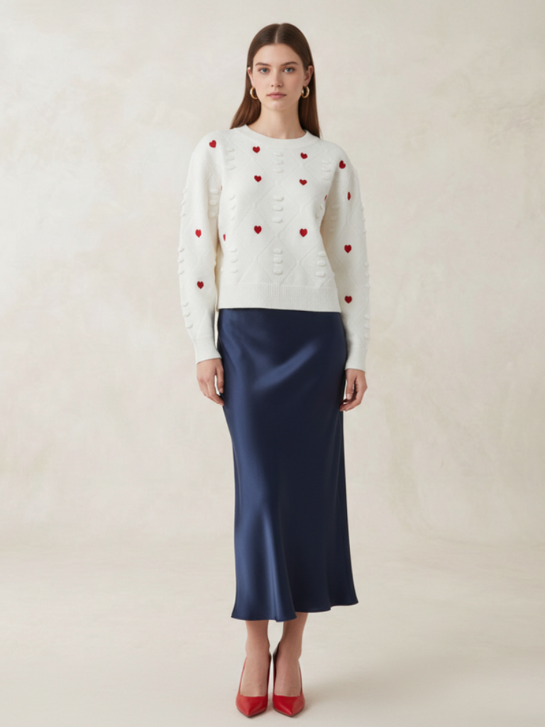 Angel Eyes Navy Slip Skirt