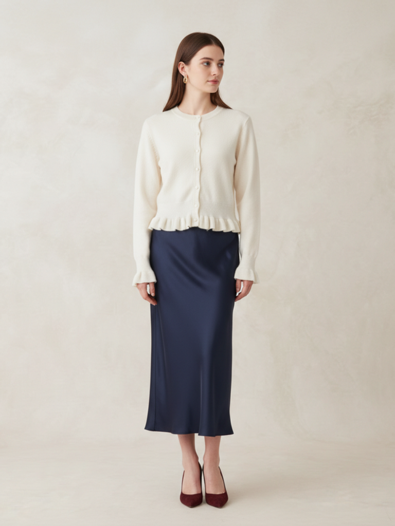 Angel Eyes Navy Slip Skirt