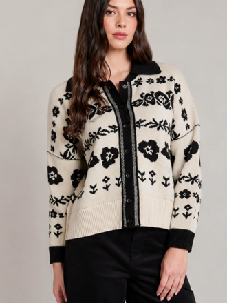 Dex Cream Black Cardi