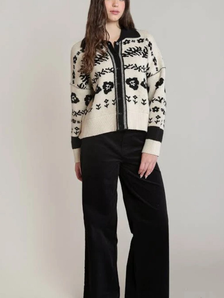 Dex Cream Black Cardi