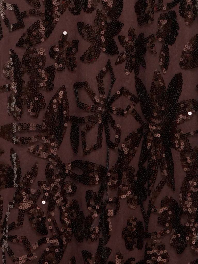 ICHI Coffee Sequin Dress