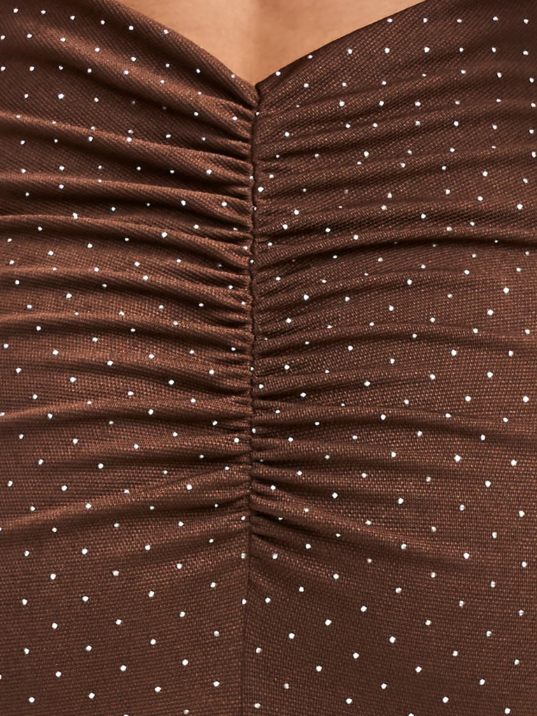 Astrid Brown Mesh Dress