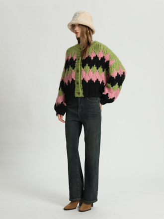 Korner Strawberry Matcha Cardigan