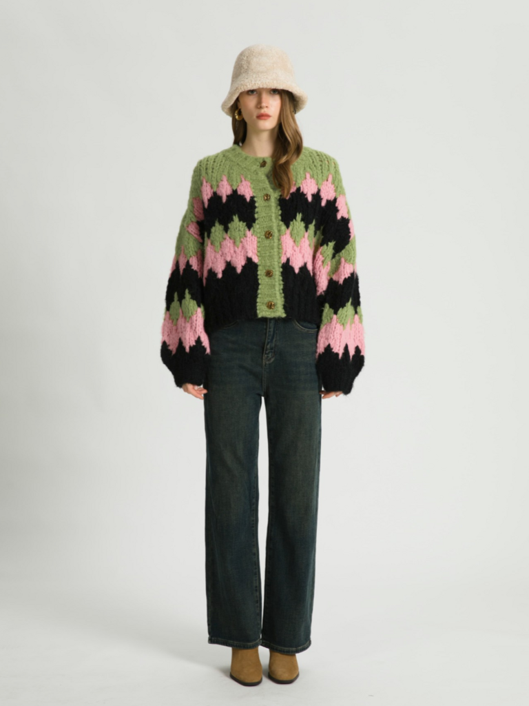 Korner Strawberry Matcha Cardigan