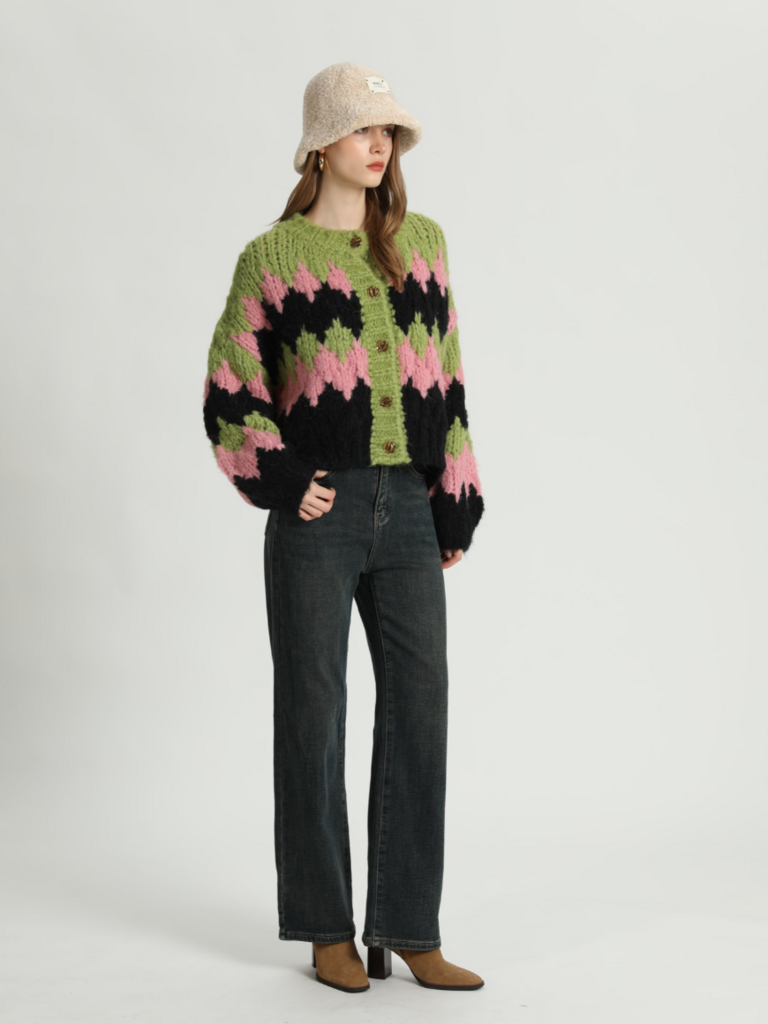 Korner Strawberry Matcha Cardigan