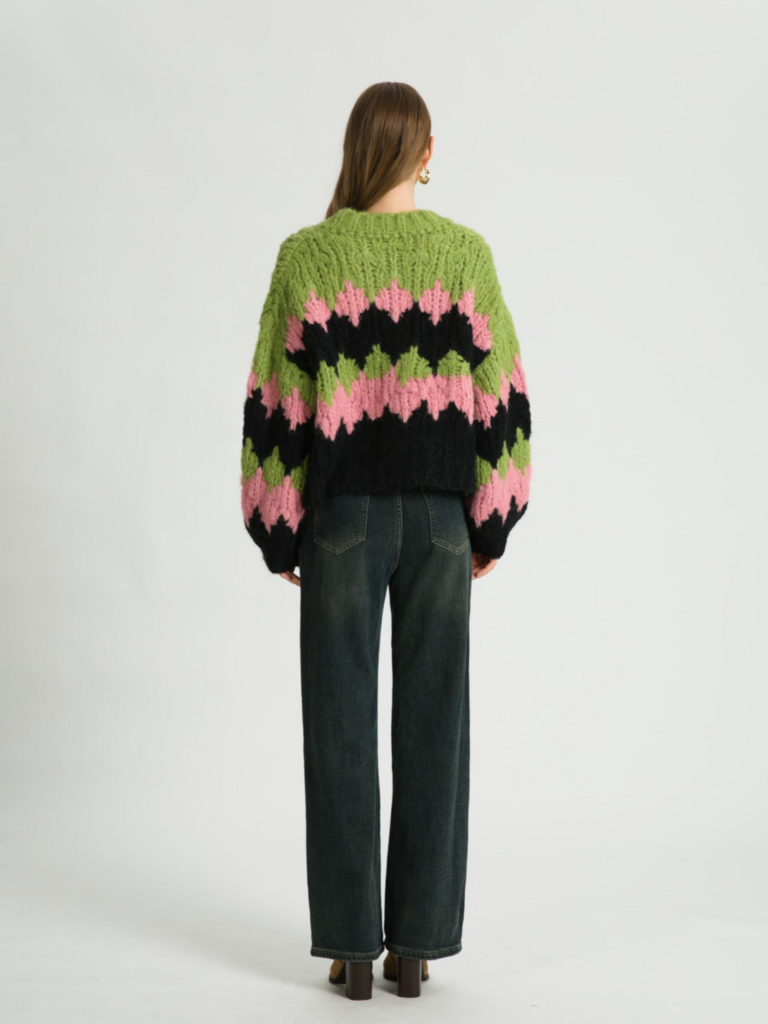 Korner Strawberry Matcha Cardigan