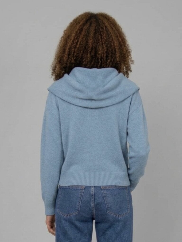 RD Style Blue Cardi With Scarf