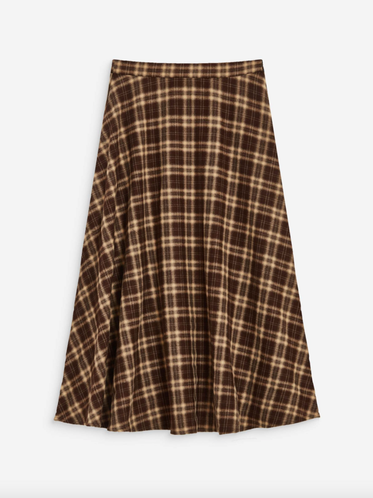 Grace & Mila Plaid Midi Skirt