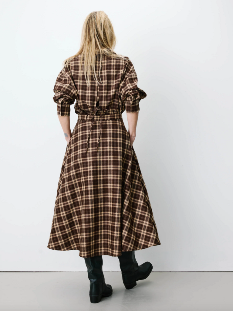 Grace & Mila Plaid Midi Skirt