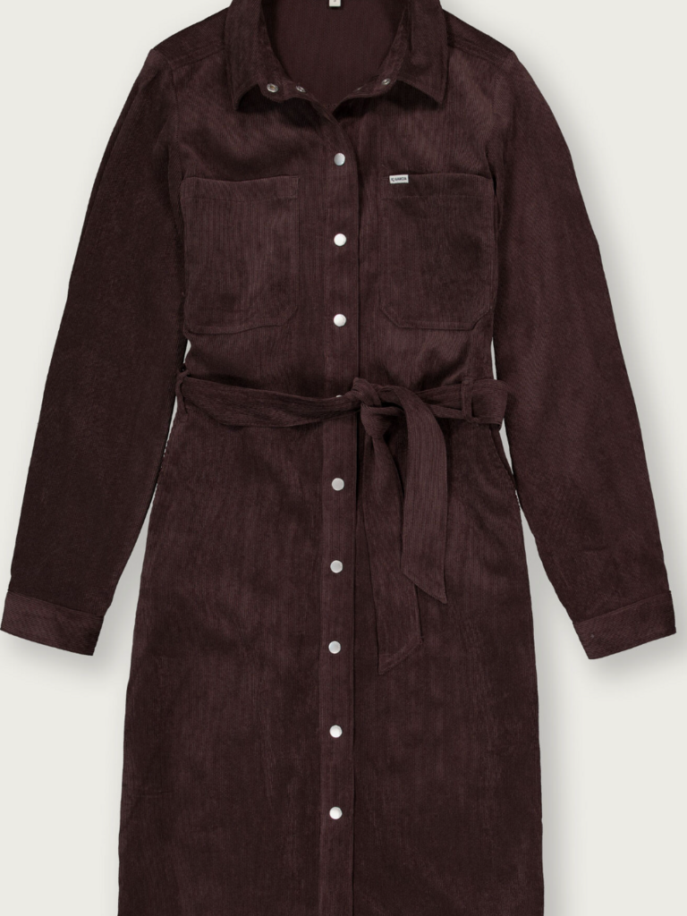 Garcia Brown Cord Button Dress