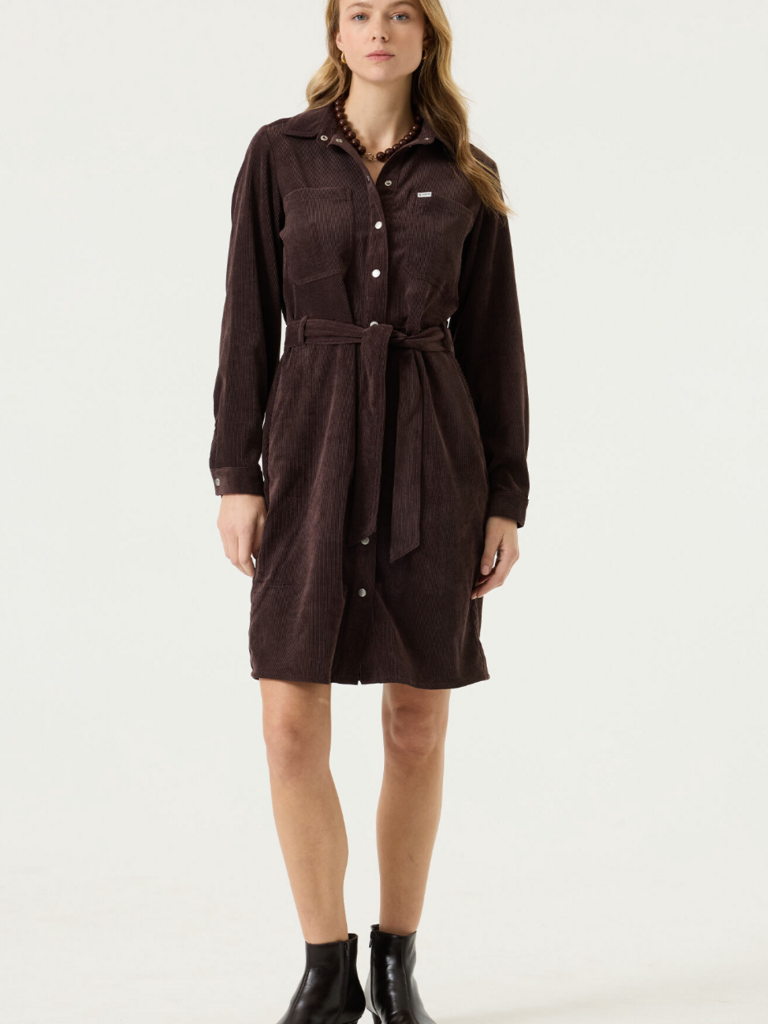 Garcia Brown Cord Button Dress