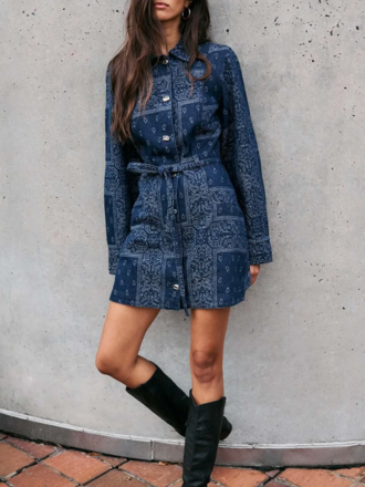 Mink Pink Dolly Denim Coat Dress