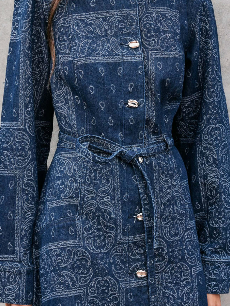 Mink Pink Dolly Denim Coat Dress