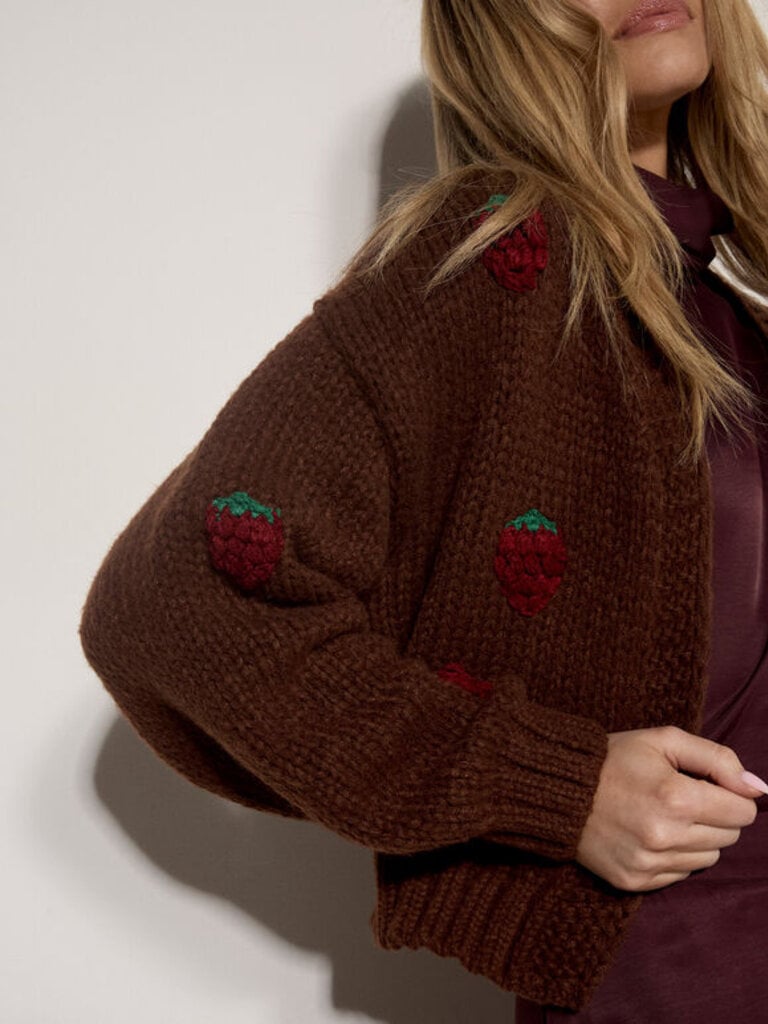 Apricot Open Brown Cardigan