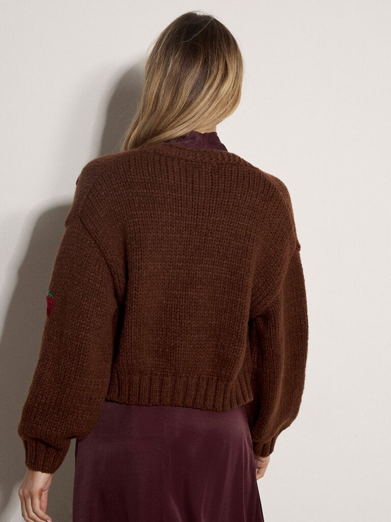 Apricot Open Brown Cardigan