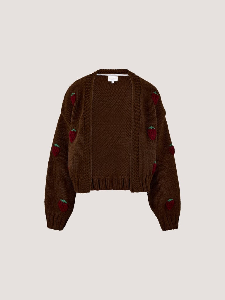 Apricot Open Brown Cardigan