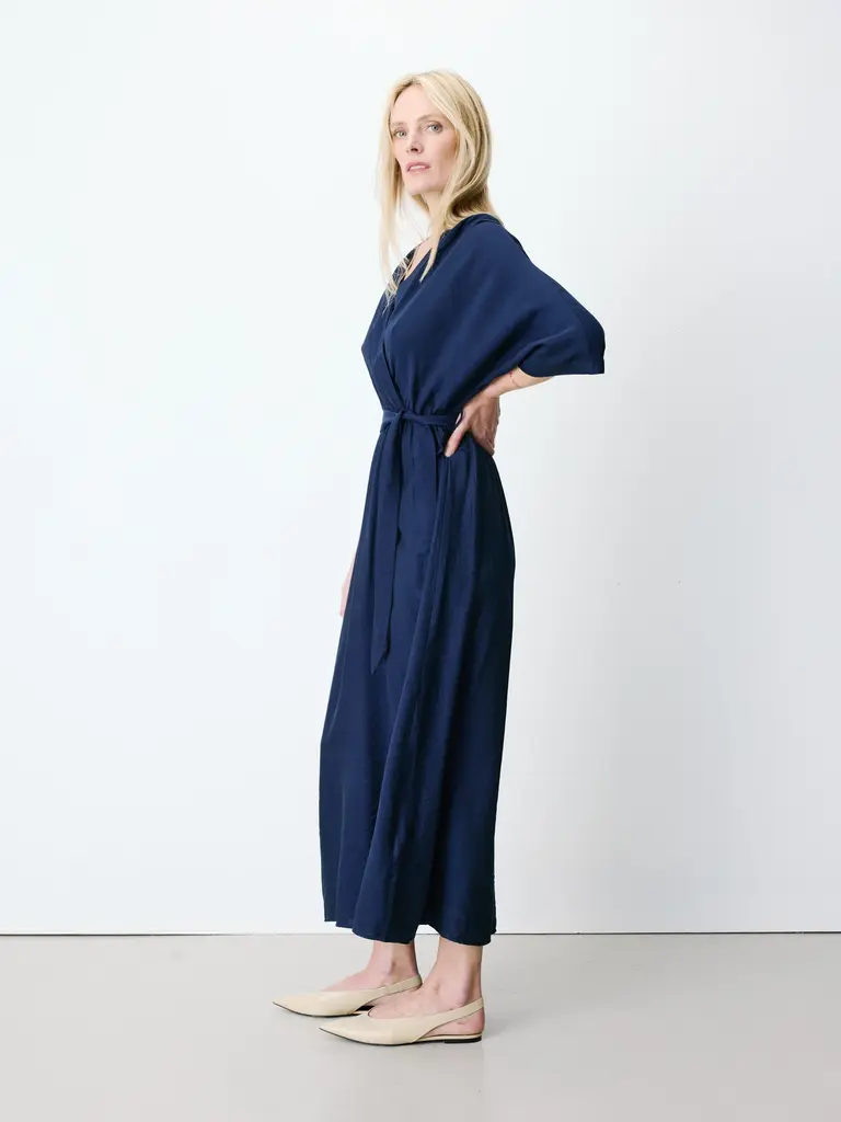 Grace & Mila Navy Faux Wrap Maxi