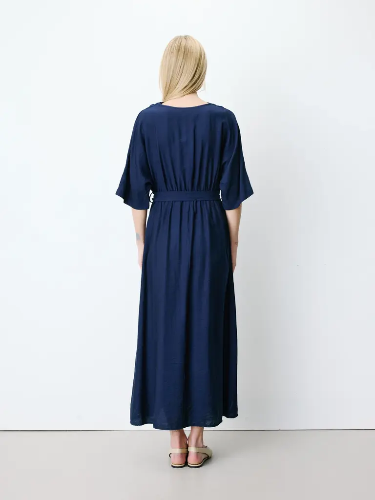 Grace & Mila Navy Faux Wrap Maxi