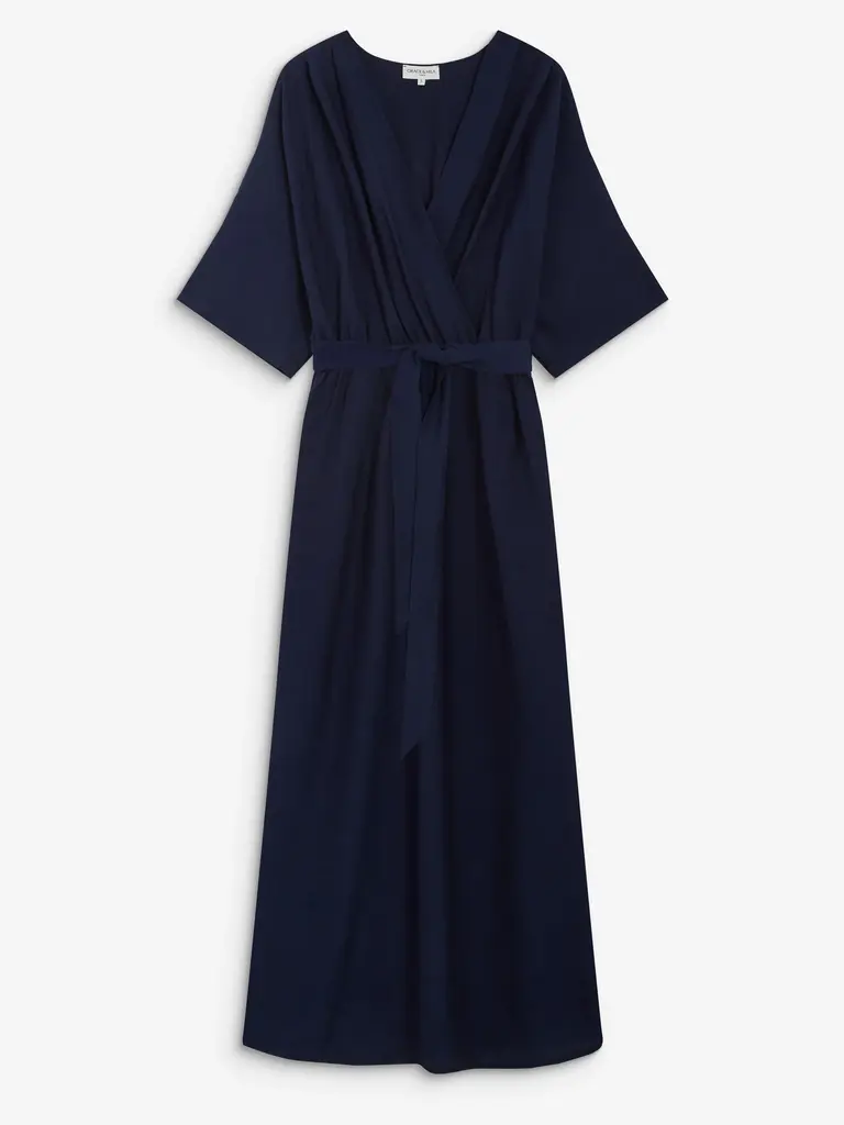 Grace & Mila Navy Faux Wrap Maxi