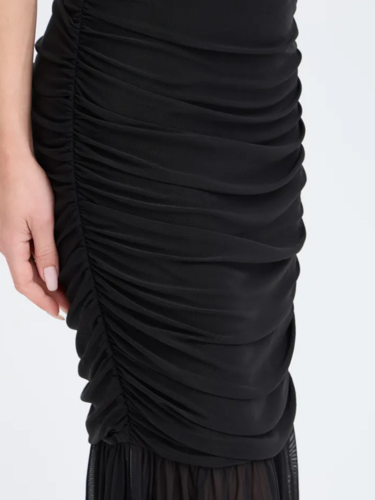 B. Young Sheer Bottom Mesh Midi