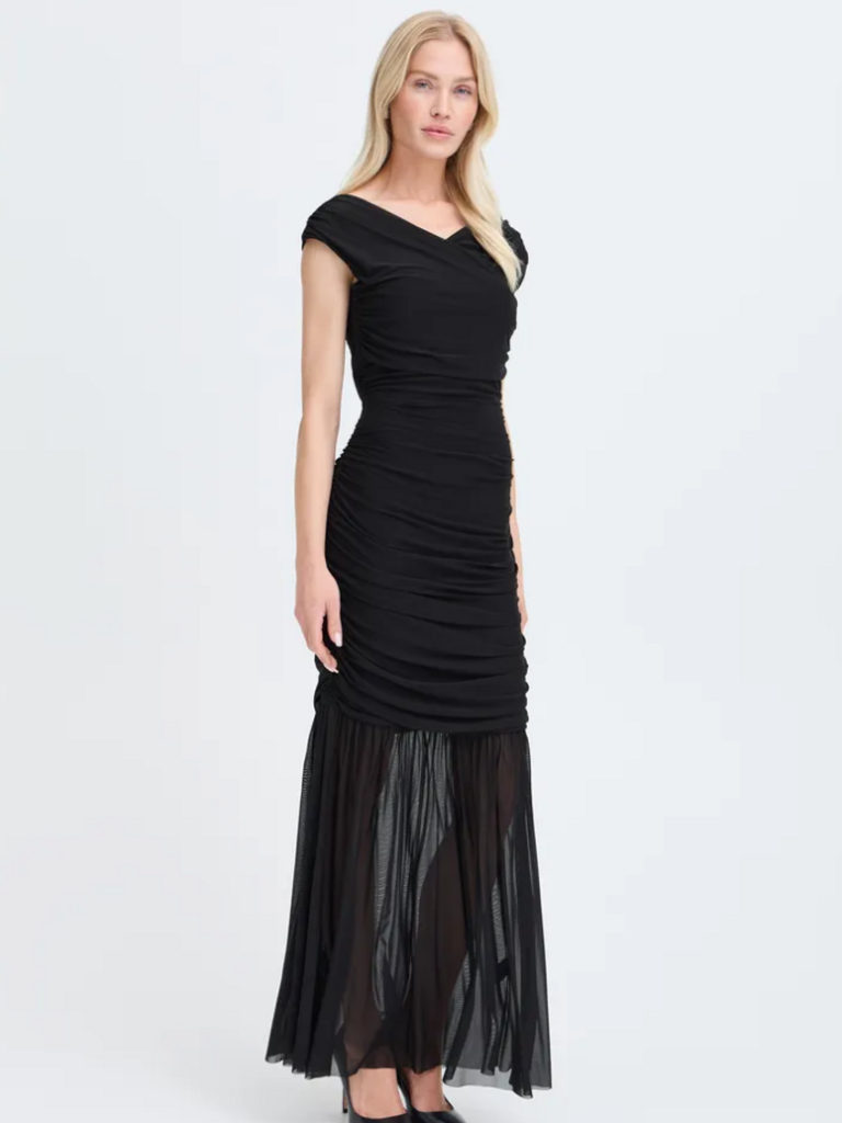 B. Young Sheer Bottom Mesh Midi