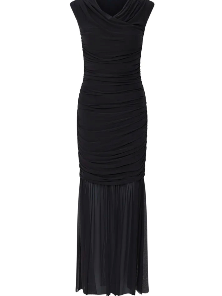 B. Young Sheer Bottom Mesh Midi