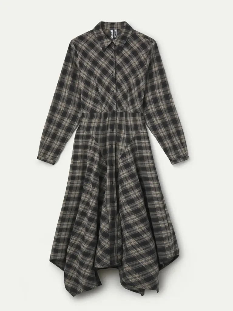 Wild Pony Plaid Button Midi