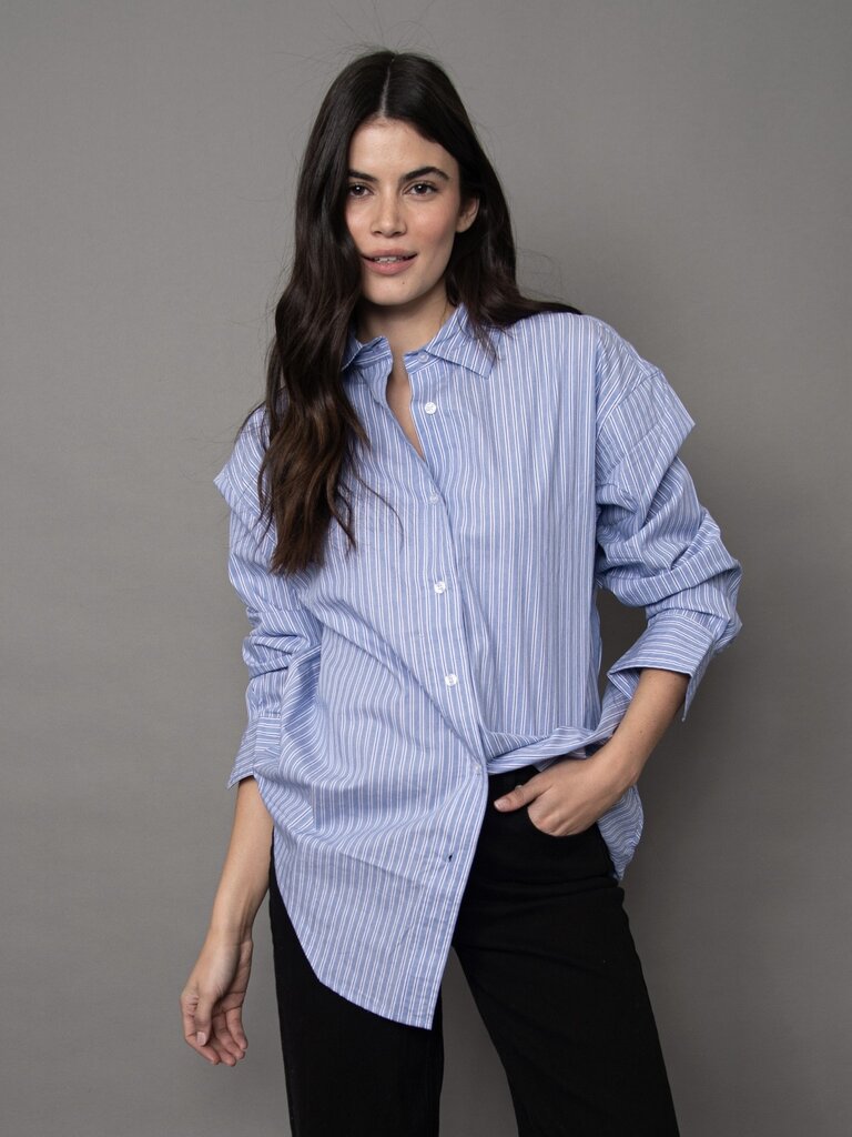 RD Style Blue Button Shirt