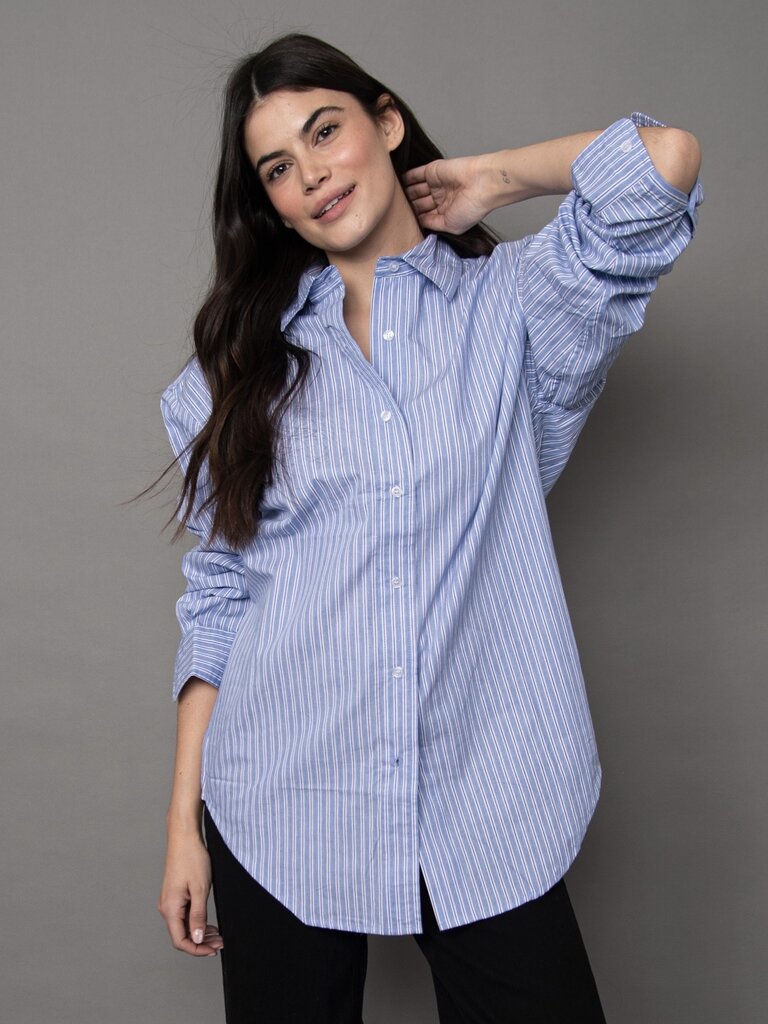 RD Style Blue Button Shirt