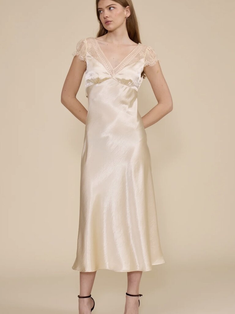Lucy Paris Silky Ivory Midi