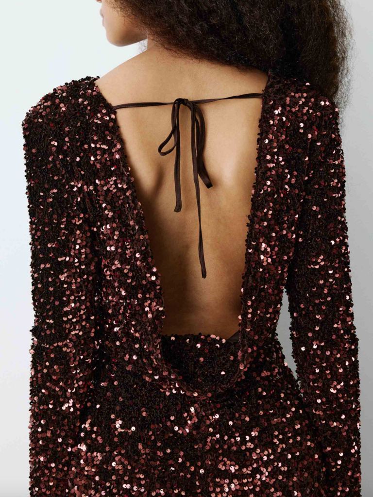 Grace & Mila Sequin Cherry Chocolate Dress