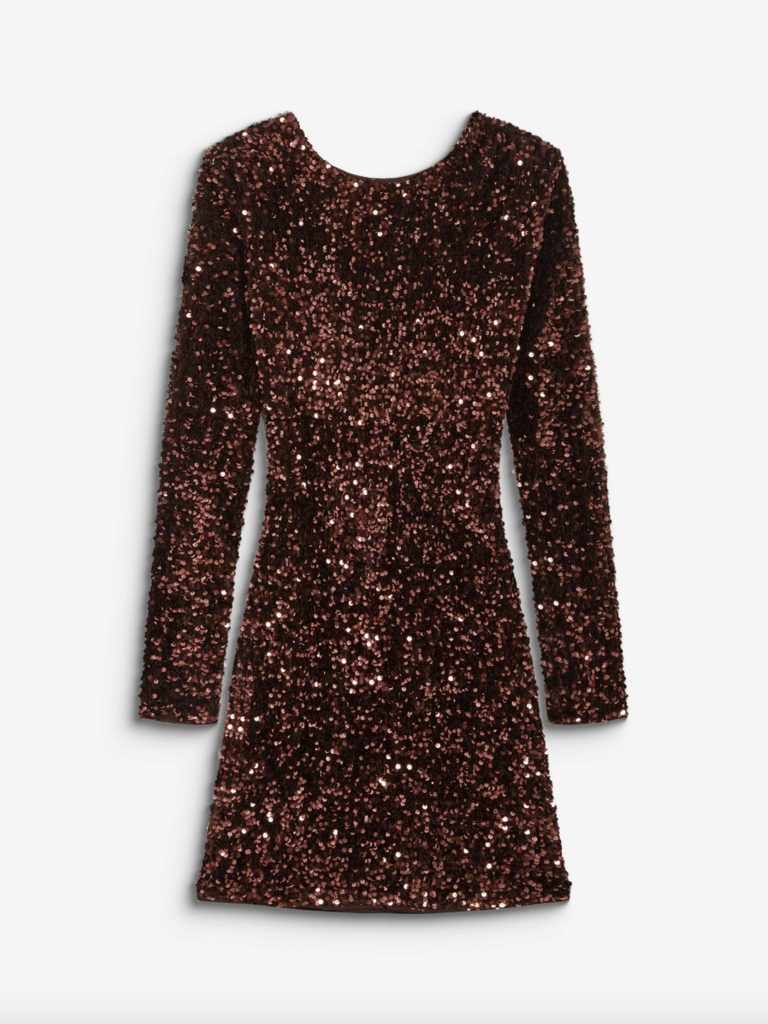 Grace & Mila Sequin Cherry Chocolate Dress