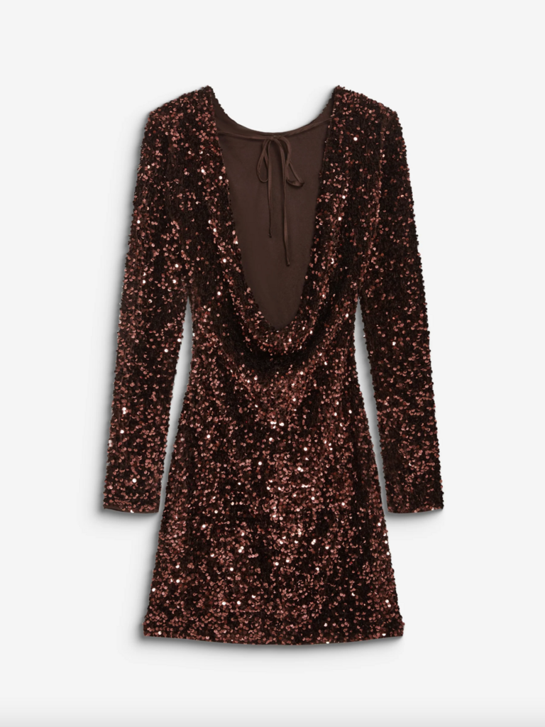Grace & Mila Sequin Cherry Chocolate Dress