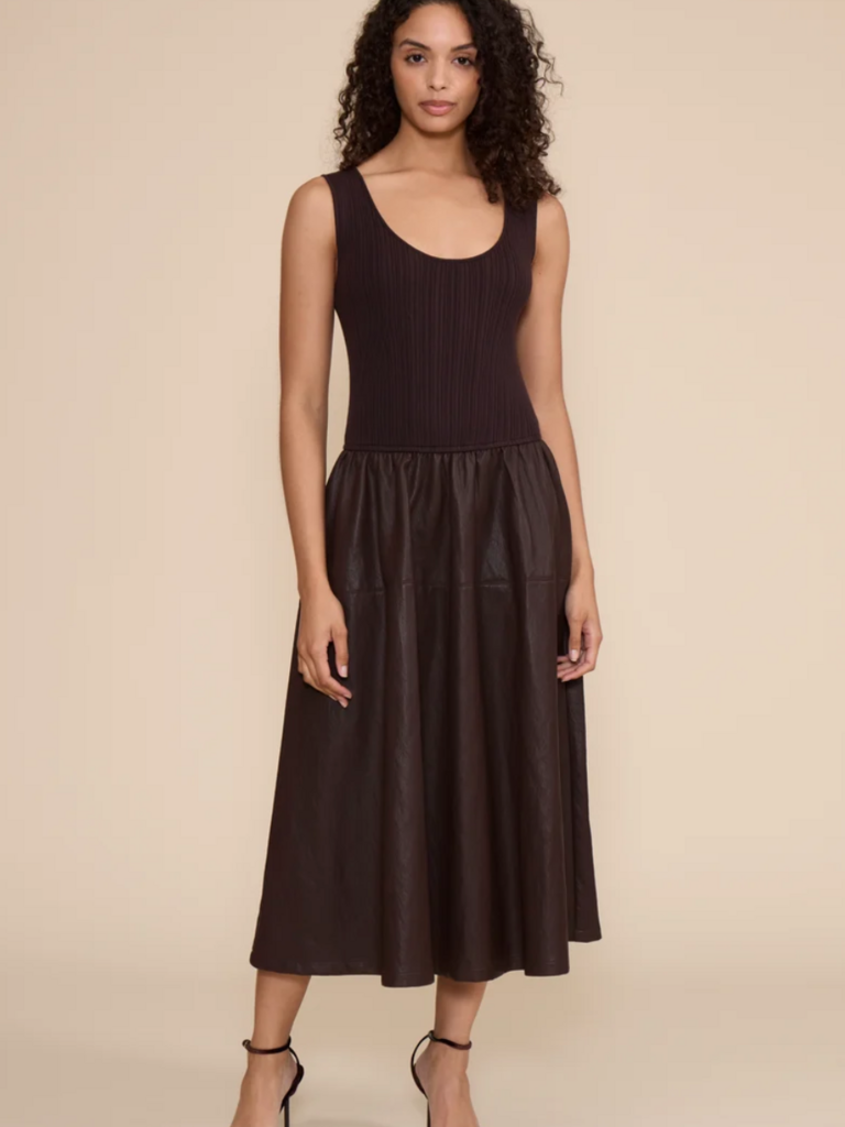 Lucy Paris Brown Mixed Midi