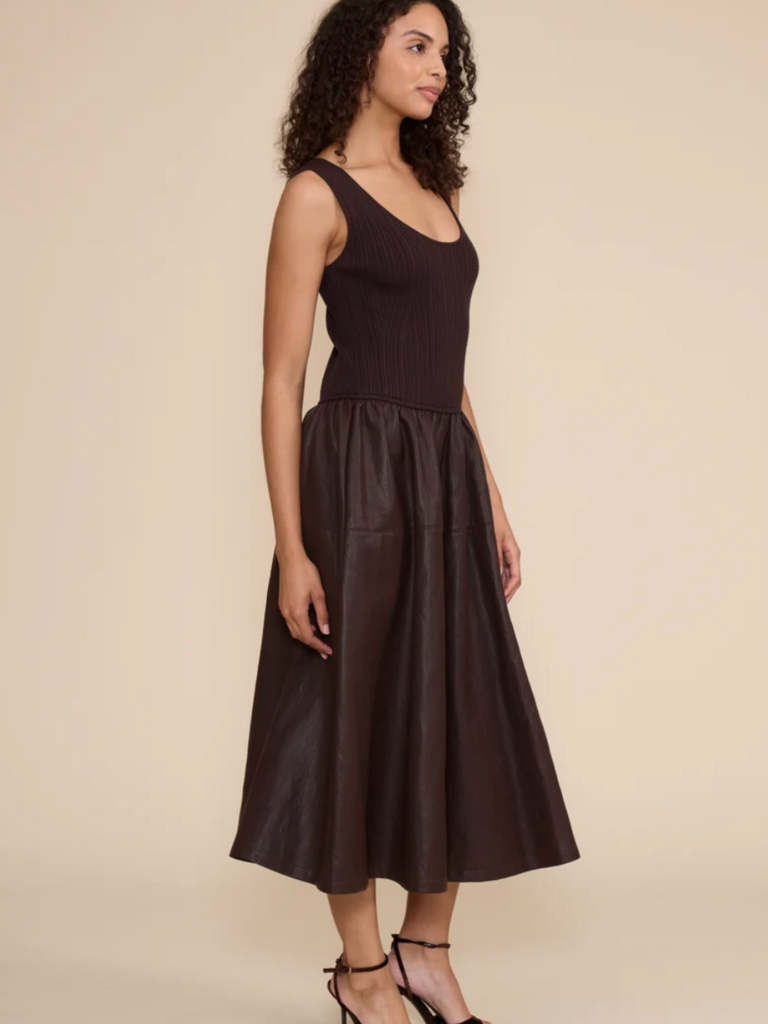 Lucy Paris Brown Mixed Midi